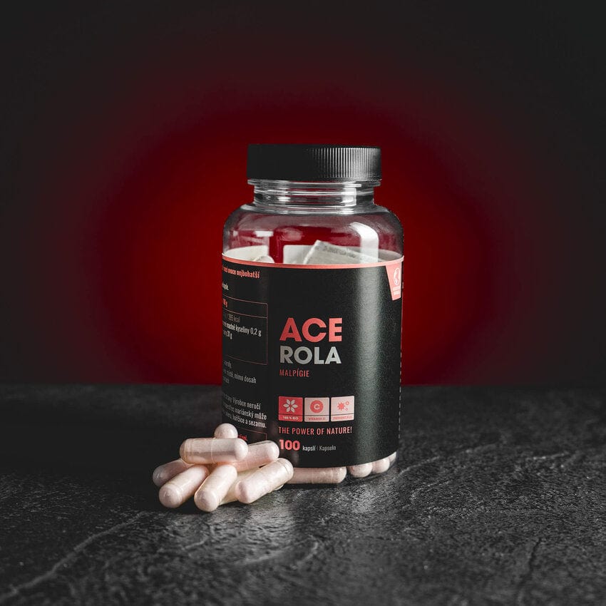 Capsule cu acerola Malpighia și vitamina C de la Kratom World