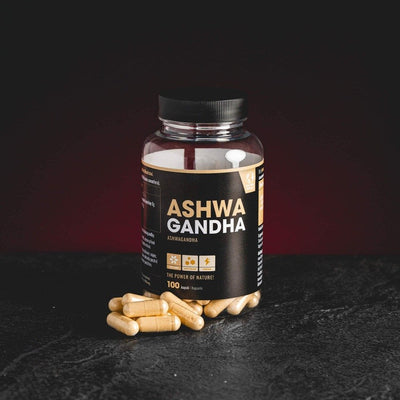 Capsule cu ashwagandha Less Stress de la Kratom World, prezentate în ambalajul original