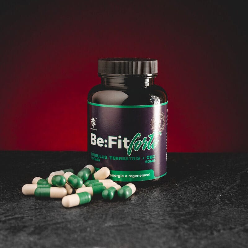 Be Fit Forte cu Tribulus terrestris, prezentat în ambalajul original