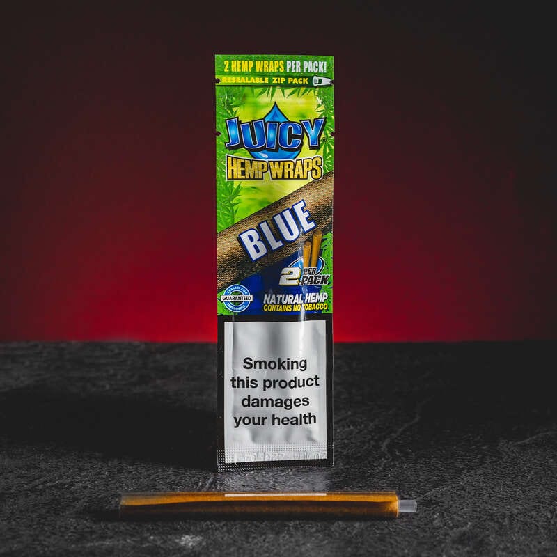 Hemp wrap Blue din cânepă, cu design albastru și aromă de afine