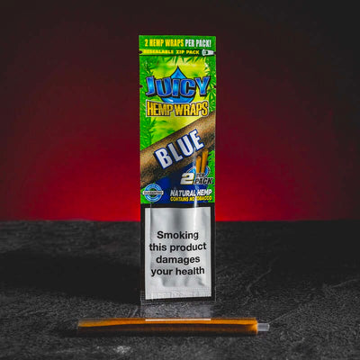 Hemp wrap Blue din cânepă, cu design albastru și aromă de afine