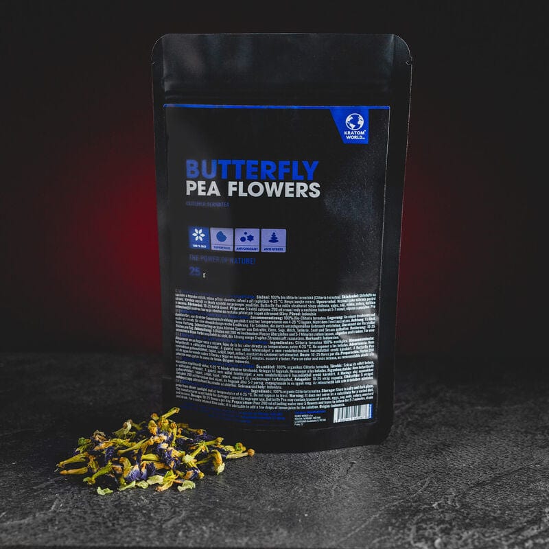 Flori de Clitoria ternatea Butterfly Pea de la Kratom World, pentru prepararea ceaiului