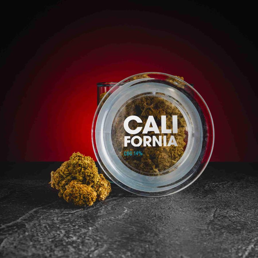 Flori California CBG de la Kratom World, prezentate în ambalajul original