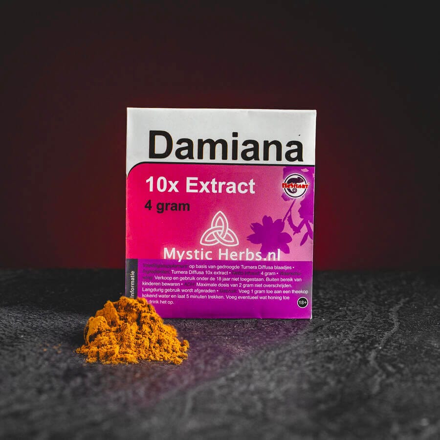 Extract de Damiana, prezentat în ambalajul original