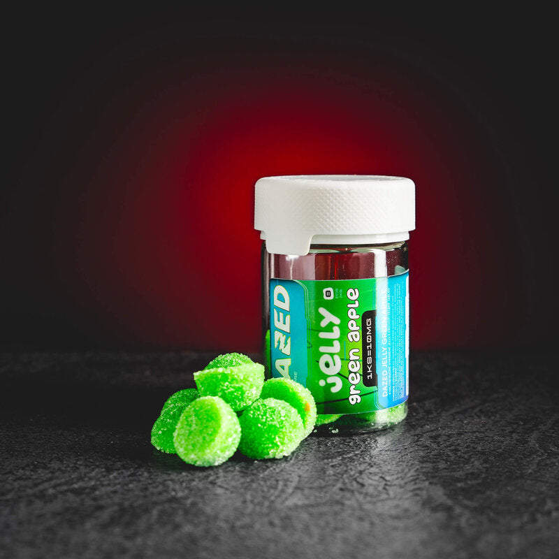 Dazed Jelly 10 mg de la Kratom World, prezentat în ambalajul original