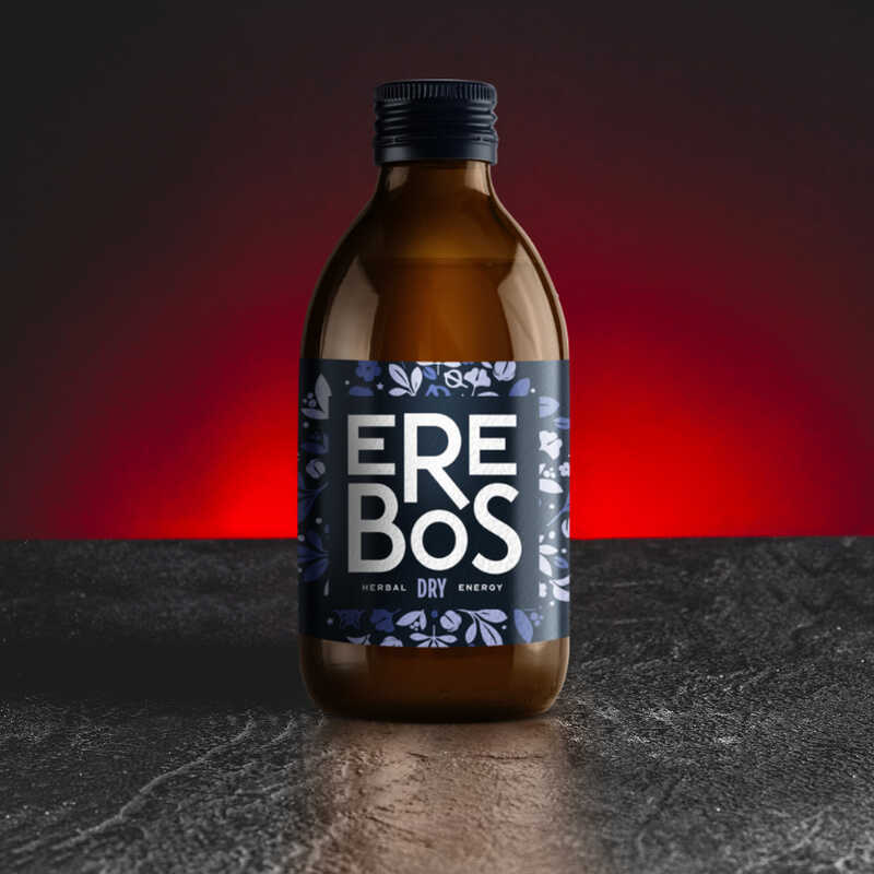 Băutură Dry Erebos de la Kratom World, prezentată ca variantă răcoritoare
