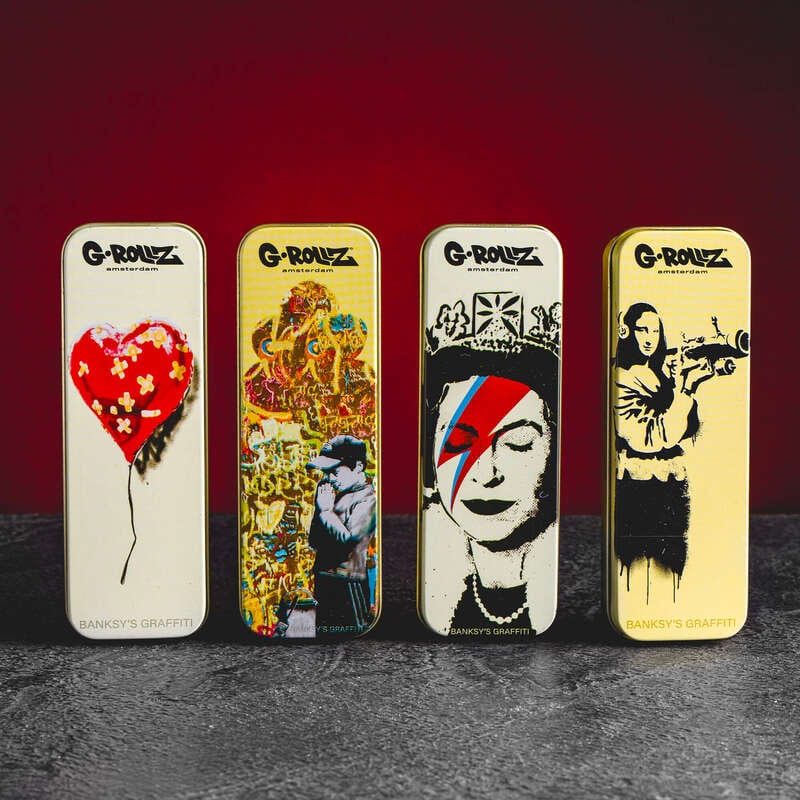 Colecție de cutii G-Rollz cu design Banksy de la Kratom World