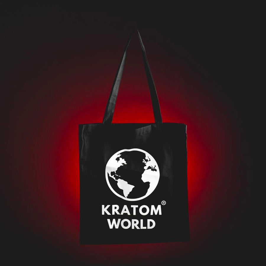 Geantă din pânză Kratom World pentru cumpărături, cu design Green Maeng Da