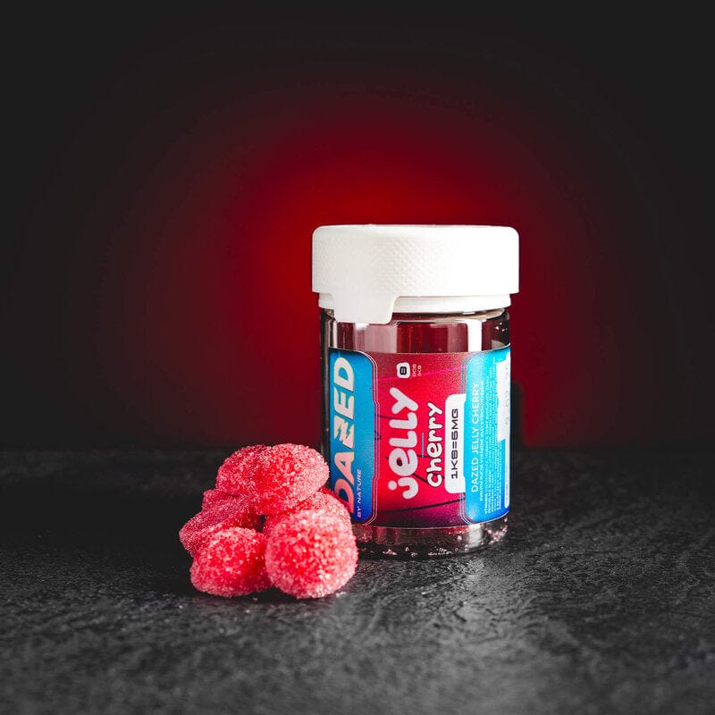 Dazed Jelly Cherry 5 cu CBD de la Kratom World, cu aromă de cireșe