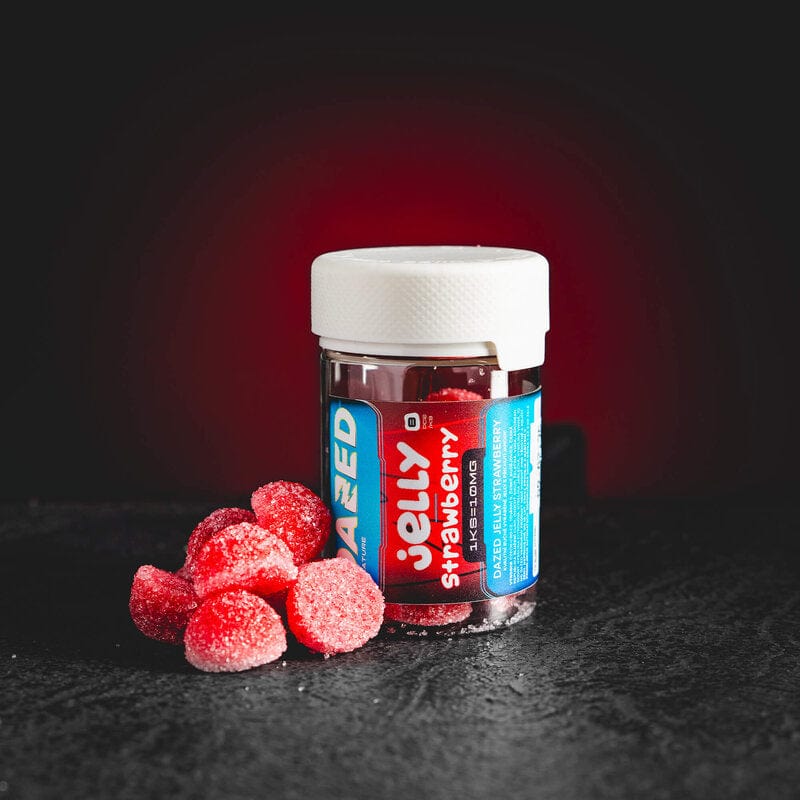 Dazed Jelly Strawberry cu CBD de la Kratom World, cu aromă de căpșuni