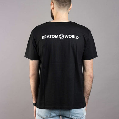 Îmbrăcăminte verde Kratom World pentru bărbați, vedere din spate