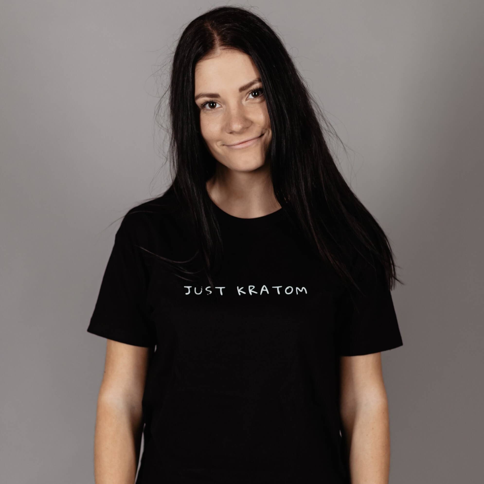 Tricou pentru femei Kratom World cu design Just Kratom