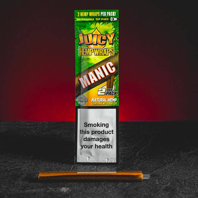 Hemp wrap Manic din cânepă, potrivit pentru rularea jointurilor, cu design Maniac