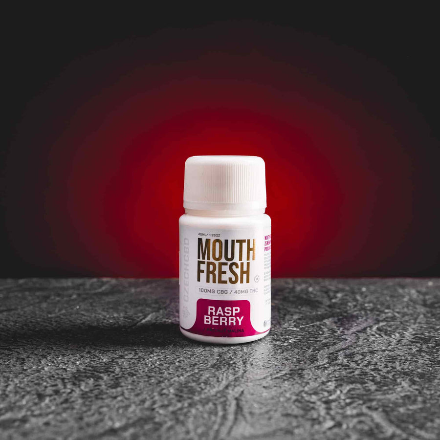 Picături pentru igiena orală Mouth Fresh Raspberry cu CBD și CBG de la Kratom World