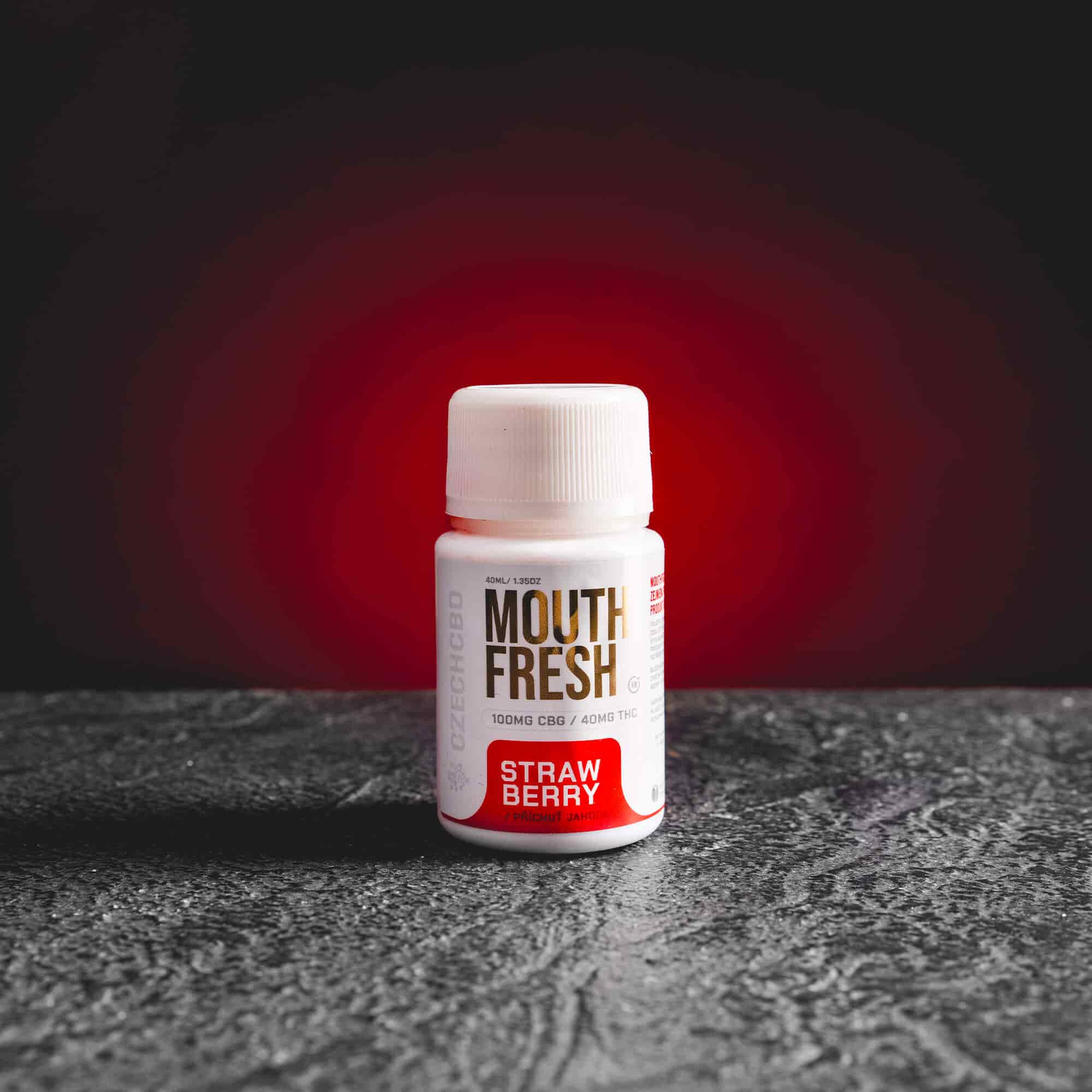 Picături pentru igiena orală Mouth Fresh Strawberry cu CBD și CBG de la Kratom World