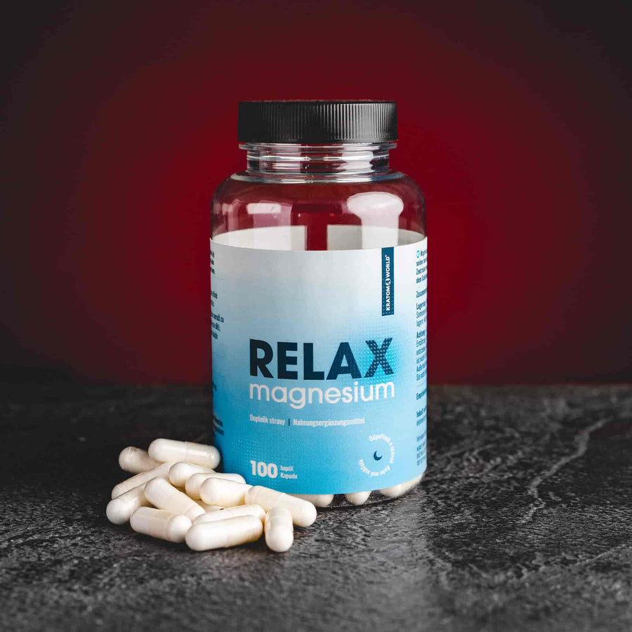 Supliment Relax Magnesium cu magneziu L-treonat, prezentat în ambalajul original