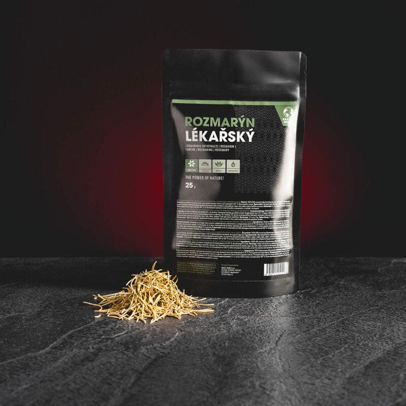 Rozmarin Rosmarinus officinalis de la Kratom World, prezentat în ambalajul original