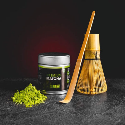 Set pentru prepararea ceaiului matcha cu tel și linguriță