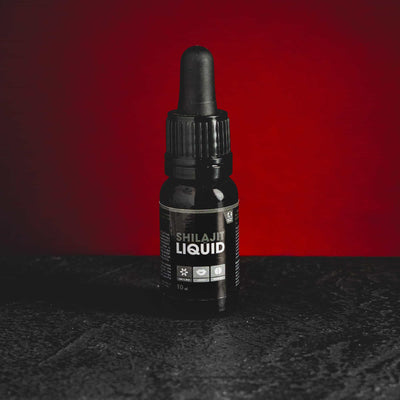 Shilajit lichid Mountain Blood de la Kratom World, prezentat în ambalajul original