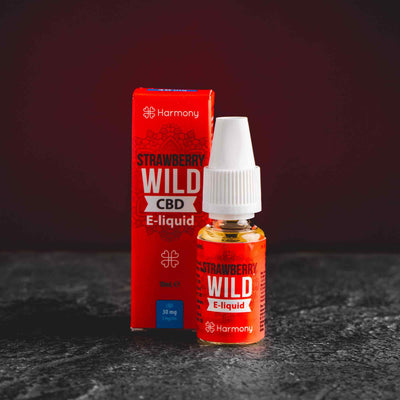 E-lichid CBD Strawberry 30 mg pentru țigări electronice de la Kratom World, cu aromă de căpșuni