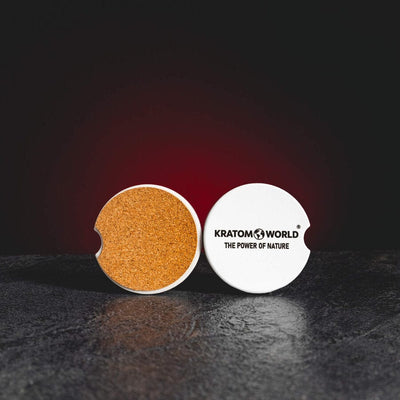 Suport pentru cană cu design Kratom World, potrivit pentru băuturi