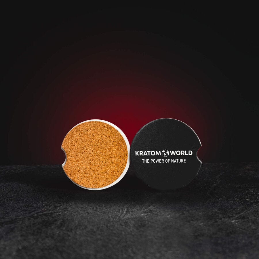 Suport negru pentru cană Kratom World, potrivit pentru servirea băuturilor