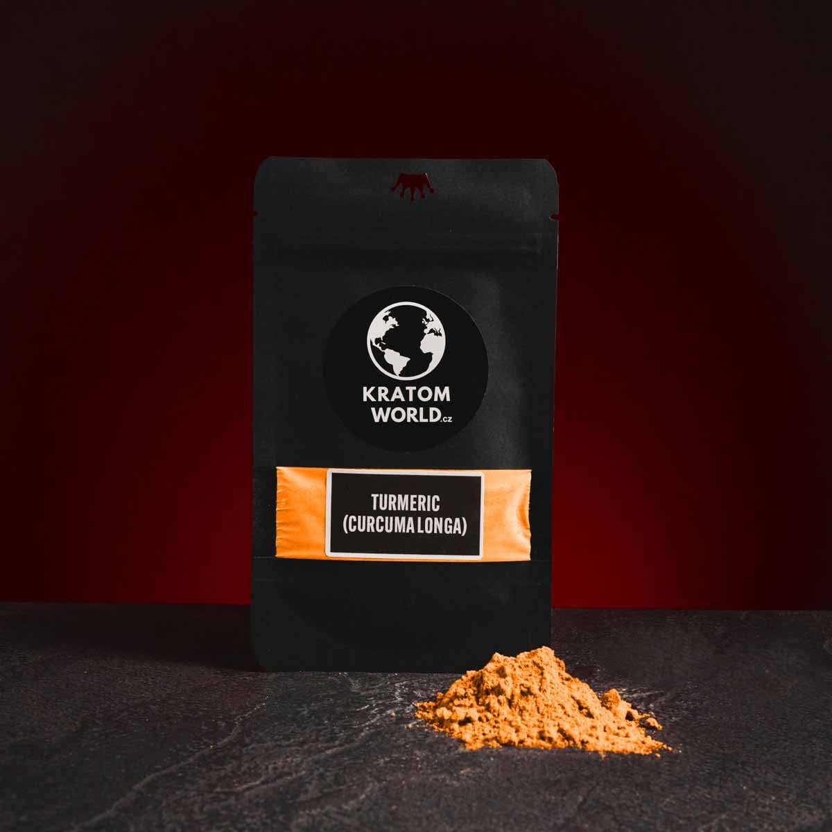 Turmeric de la Kratom, prezentat ca supliment alimentar în ambalajul original