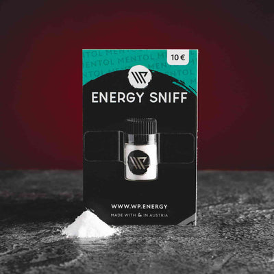 WP Energy Sniff Wildkraut cu cofeină de la Kratom World, prezentat în ambalajul original