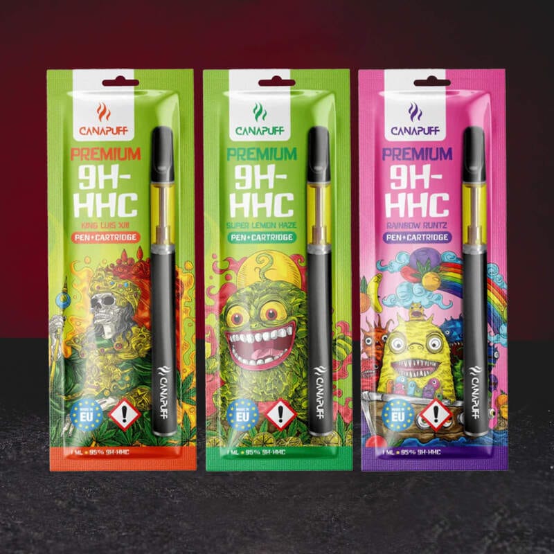 9H-HHC Pen Cartridge 95% 1ml Kratom World Super Lemon Haze, Rainbow Runtz și King Luis XIII, pen cartridge premium cu canabinoid