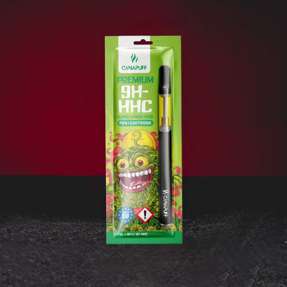 9H-HHC Pen Cartridge 95% 1ml Kratom World Super Lemon Haze cu profil citric, tropical și aromă premium