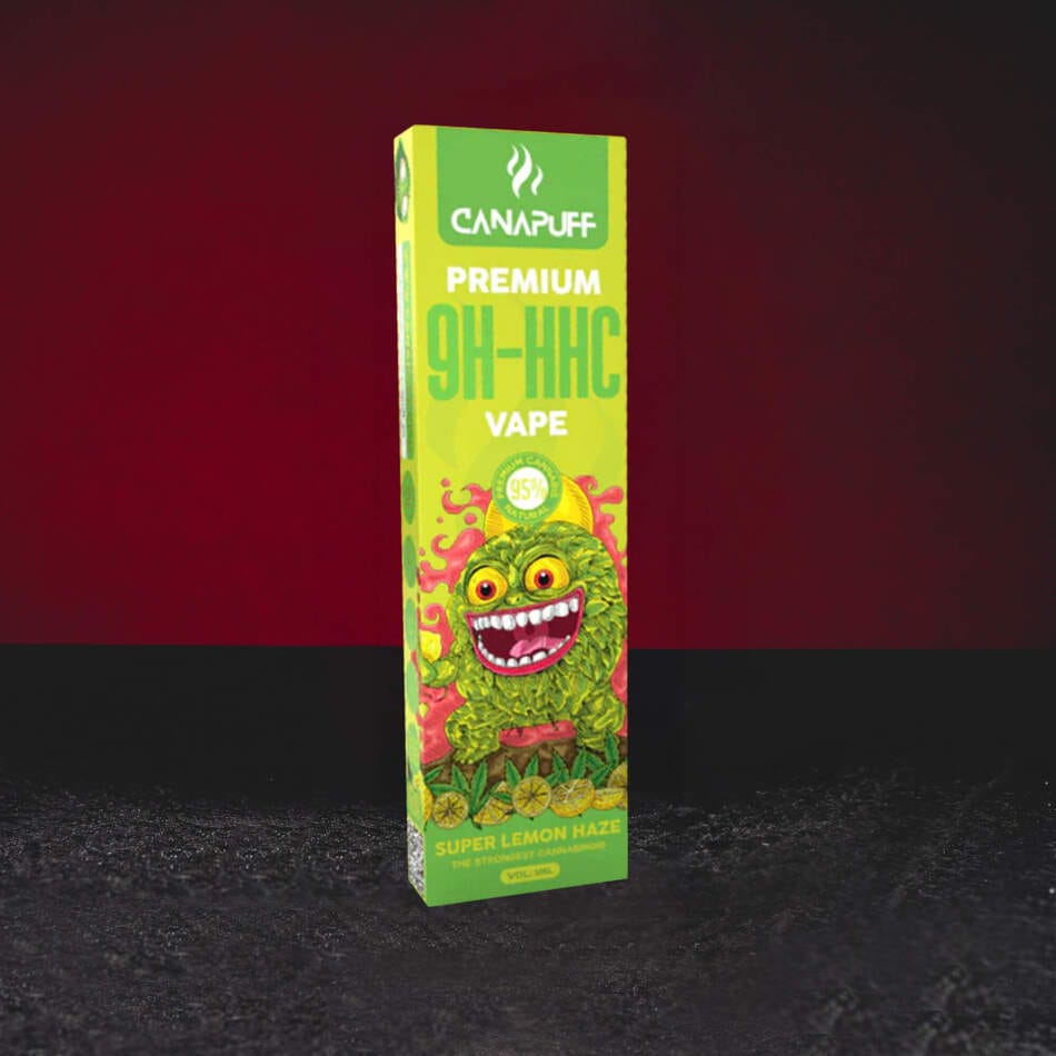 9H-HHC Vape 95% 1ml Kratom World Super Lemon Haze cu profil citric, tropical și aromă premium