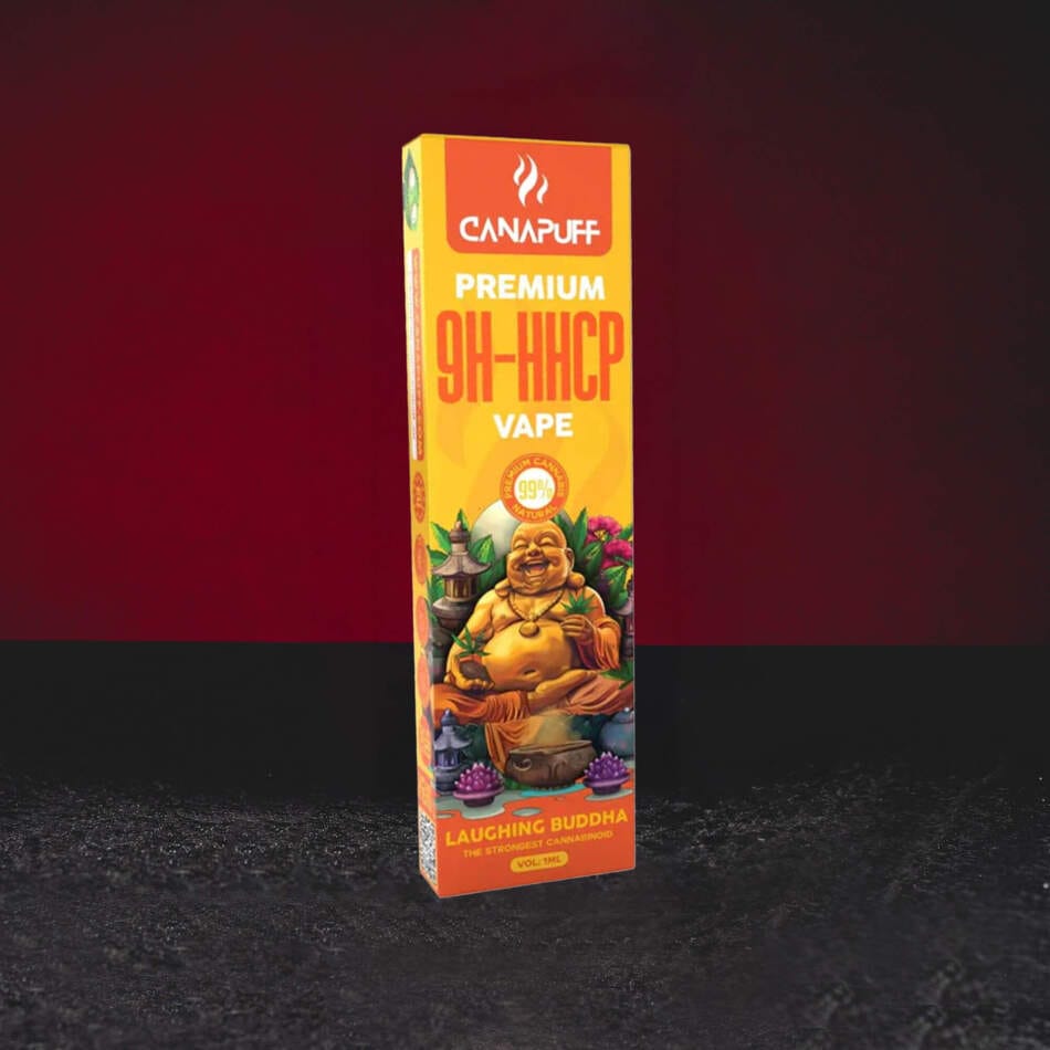 9H-HHCP Vape 99% 1ml Kratom World Laughing Buddha cu profil diesel și lemn-dulce, aromă premium
