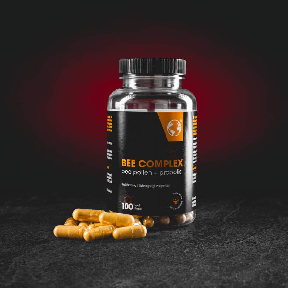 Kratom World Bee Complex 100 capsule – supliment alimentar cu polen de albine și propolis pentru susținerea imunității și vitalității