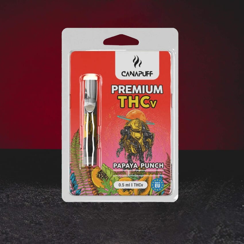 Canalogy Canapuff THV Cartridge Papaya Punch Kratom World, cartridge 0,5ml cu aromă Papaya Punch
