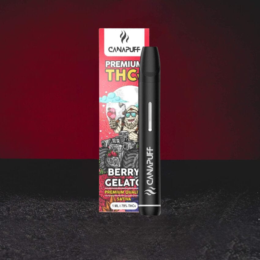 Canalogy Canapuff THV Vape Pen Berry Gelato Kratom World, vape pen cu aromă Berry Gelato