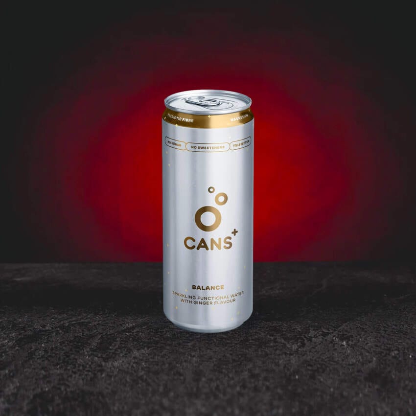 CANS+ Balance Kratom World cu pară și ghimbir, băutură funcțională carbogazoasă fără zahăr cu fibre prebiotice, L-teanină, magneziu și mușețel