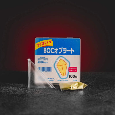Conuri comestibile japoneze Oblate de la Kratom World pentru administrarea ușoară a pulberilor.