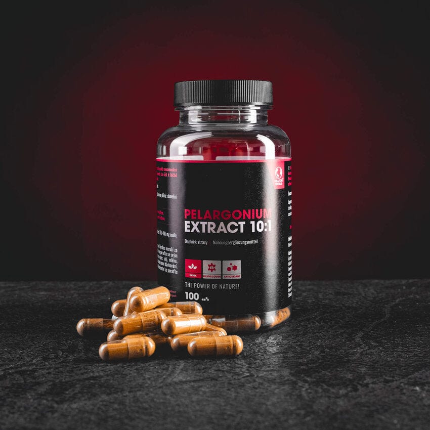 Extract Pelargonium Kratom World, capsule Kaloba cu extract de pelargonium pentru imunitate, tuse și răceală