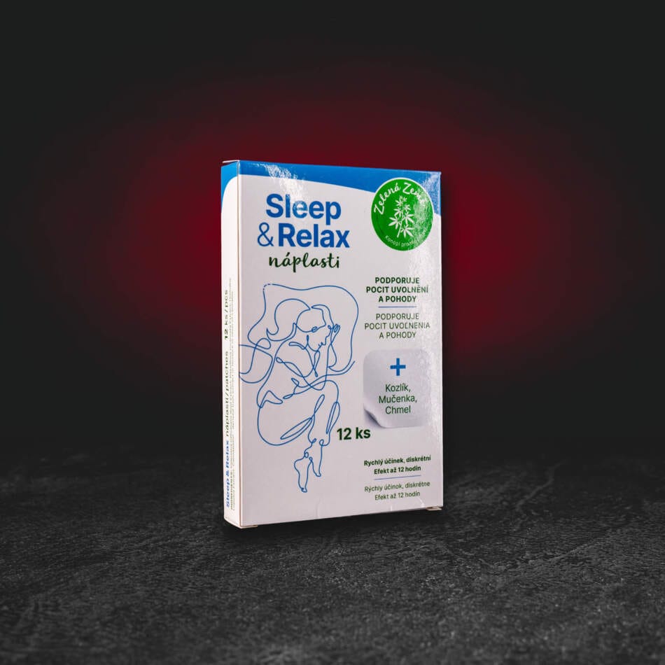 Plasturi funcționali Sleep & Relax 12 buc - plasturi cu CBD, valeriană, floarea pasiunii și hamei