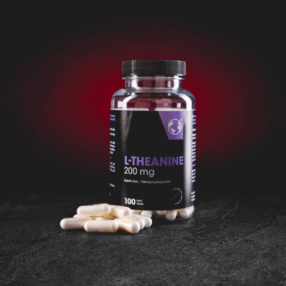 Kratom World L-Theanine 200 mg – 100 capsule pentru relaxare, concentrare, bunăstare mentală și susținere a unui somn de calitate