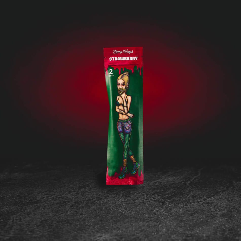 Lion Rolling Circus Hemp Wrap Strawberry 2 buc – wrap de cânepă cu terpene și aromă dulce de căpșuni