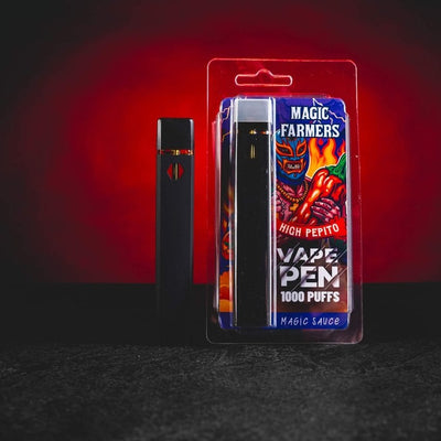 Magic Farmers Vape Premium Kratom World High Pepito, disposable vape pen cu profil aromat și până la 1000 de pufuri