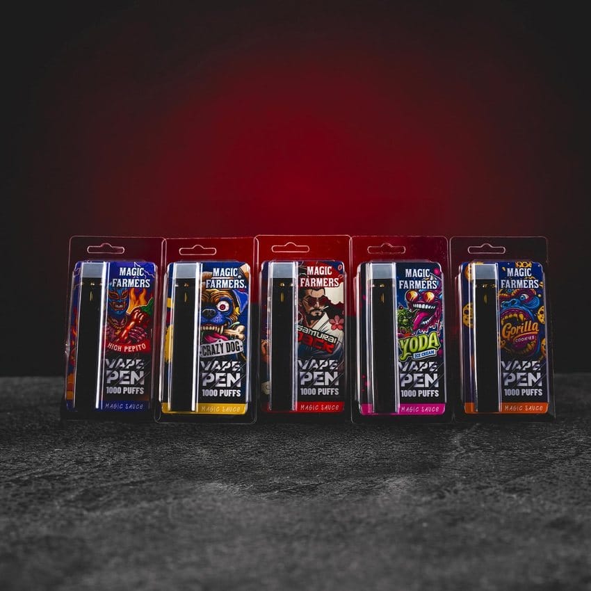 Magic Farmers Vape Premium Kratom World, set de 6 variante disposable vape pen cu până la 1000 de pufuri