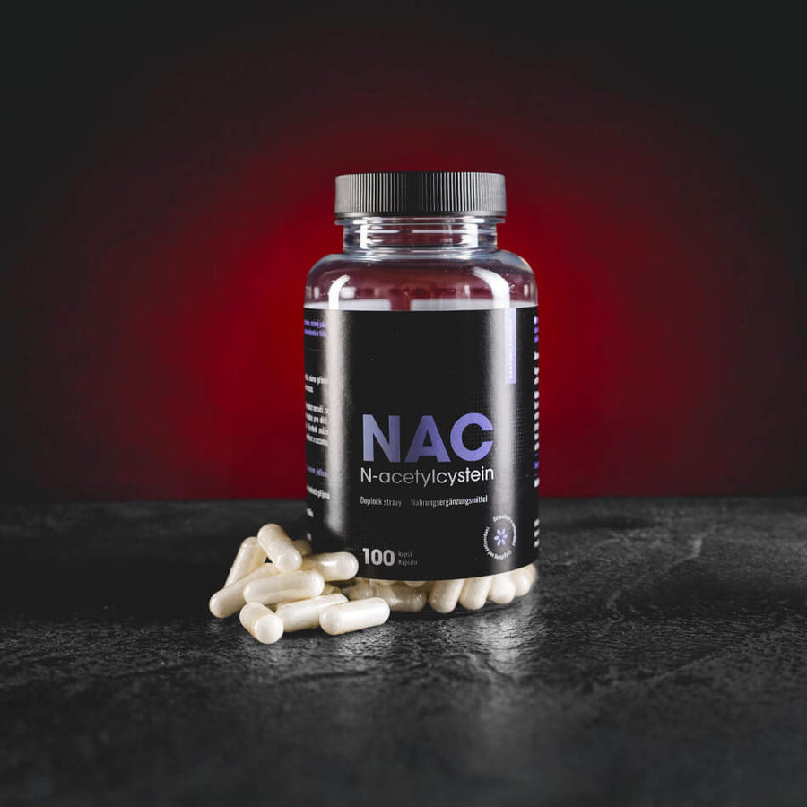 NAC Kratom World, 100 capsule cu N-acetilcisteină pentru detoxifiere, susținerea ficatului, imunității și regenerării celulare