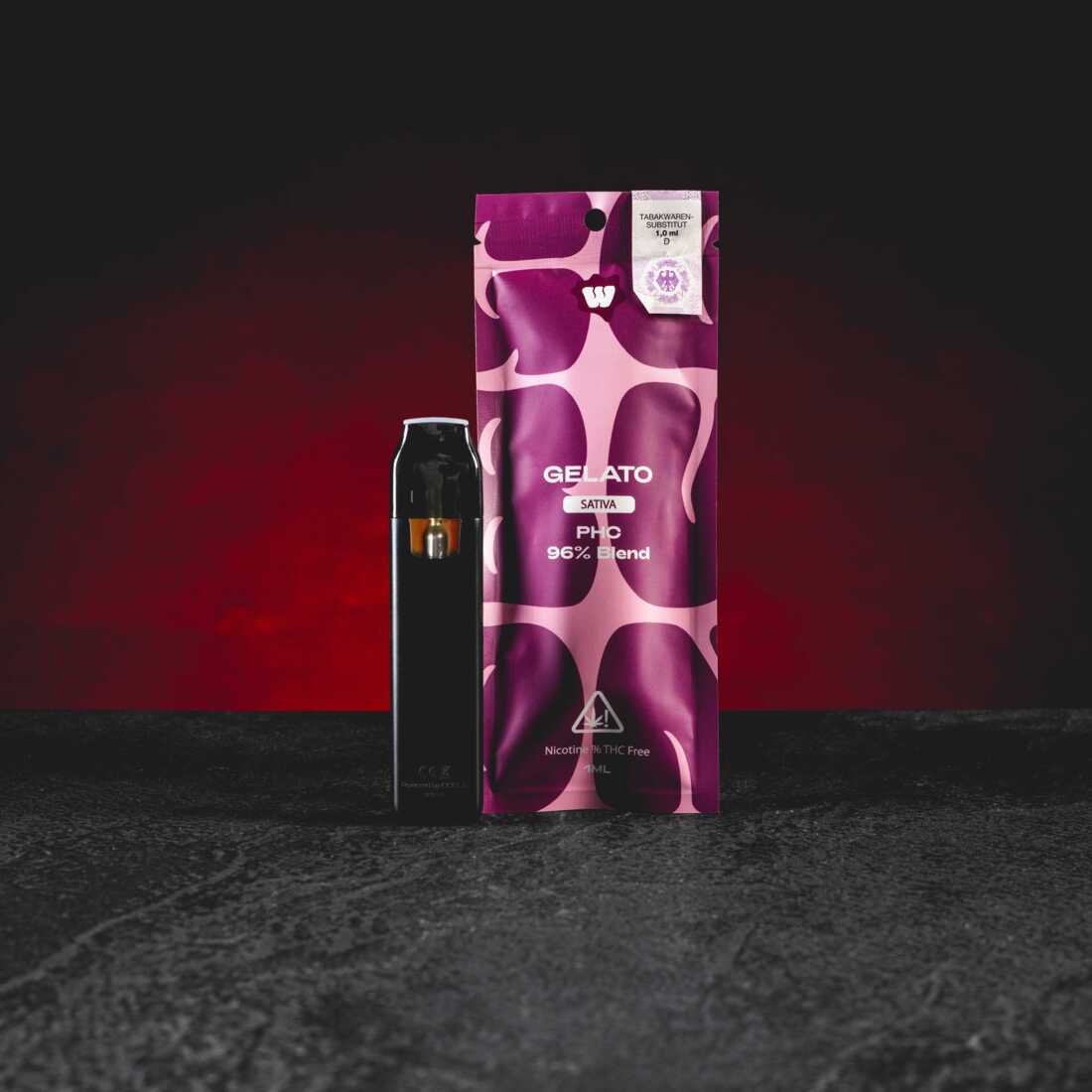 PHC Vape 96% 1ml Kratom World Gelato cu profil cremos de desert și aromă dulce