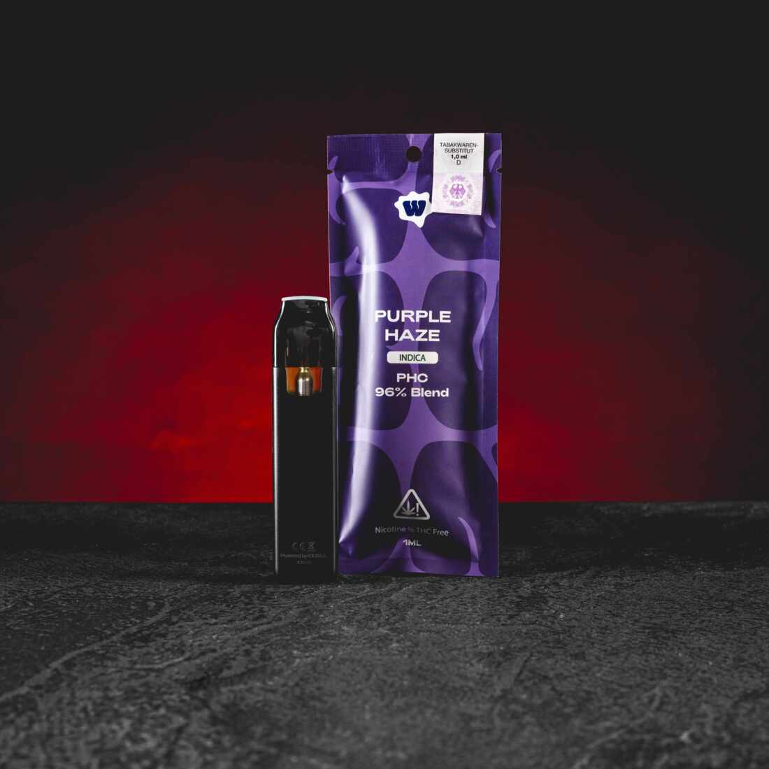 PHC Vape 96% 1ml Kratom World Purple Haze cu profil fructat haze și aromă expresivă