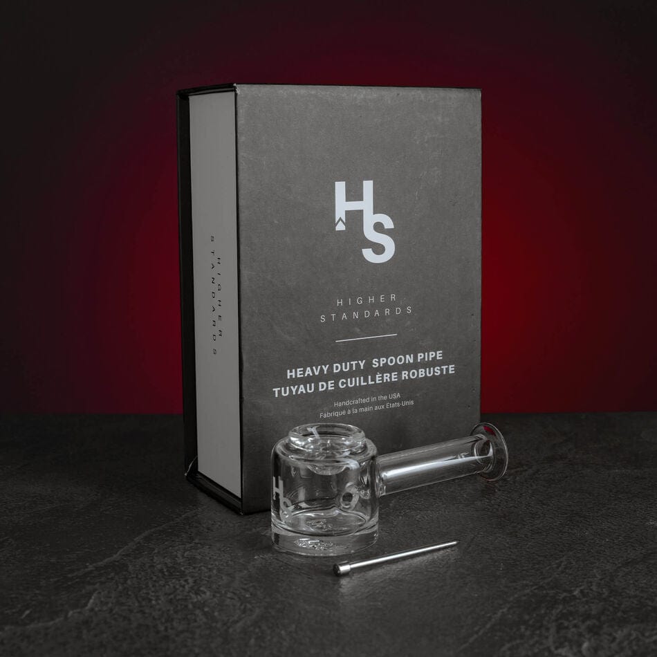 Higher Standards Spoon Kratom World, pipă de sticlă pentru CBD și cânepă
