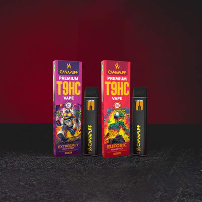 Set T9HC Vape 95% 1 ml cu variante Extreme și Euforic, nou tip de canabinoid T9HC, vaporizatoare de unică folosință cu concentrație mare, euforie intensă și relaxare, oferta completă Kratom World