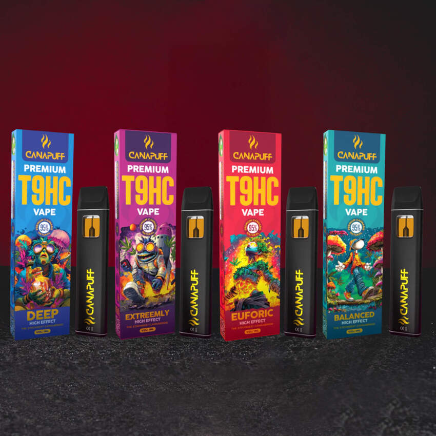 Set T9HC Vape 95% 1ml Kratom World, canabinoid nou cu profil extrem euforic și aproximativ 300–400 de pufuri