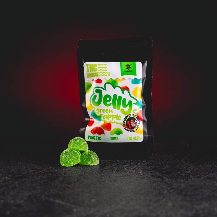 TH Odyssey Jelly Green Apple Kratom World, jeleu legal de colecție EU cu 70mg